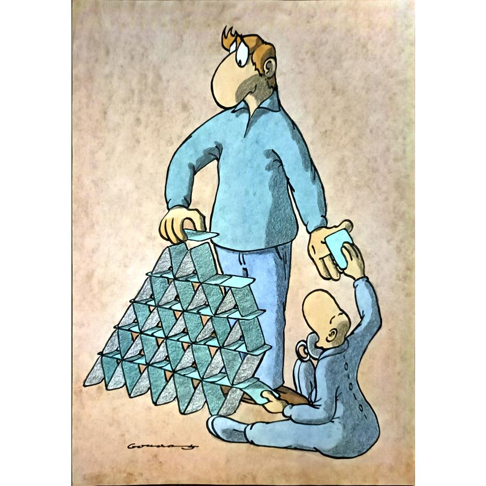Goran Milenkovic 29x21cm Orijinal Karikatür BOD06099