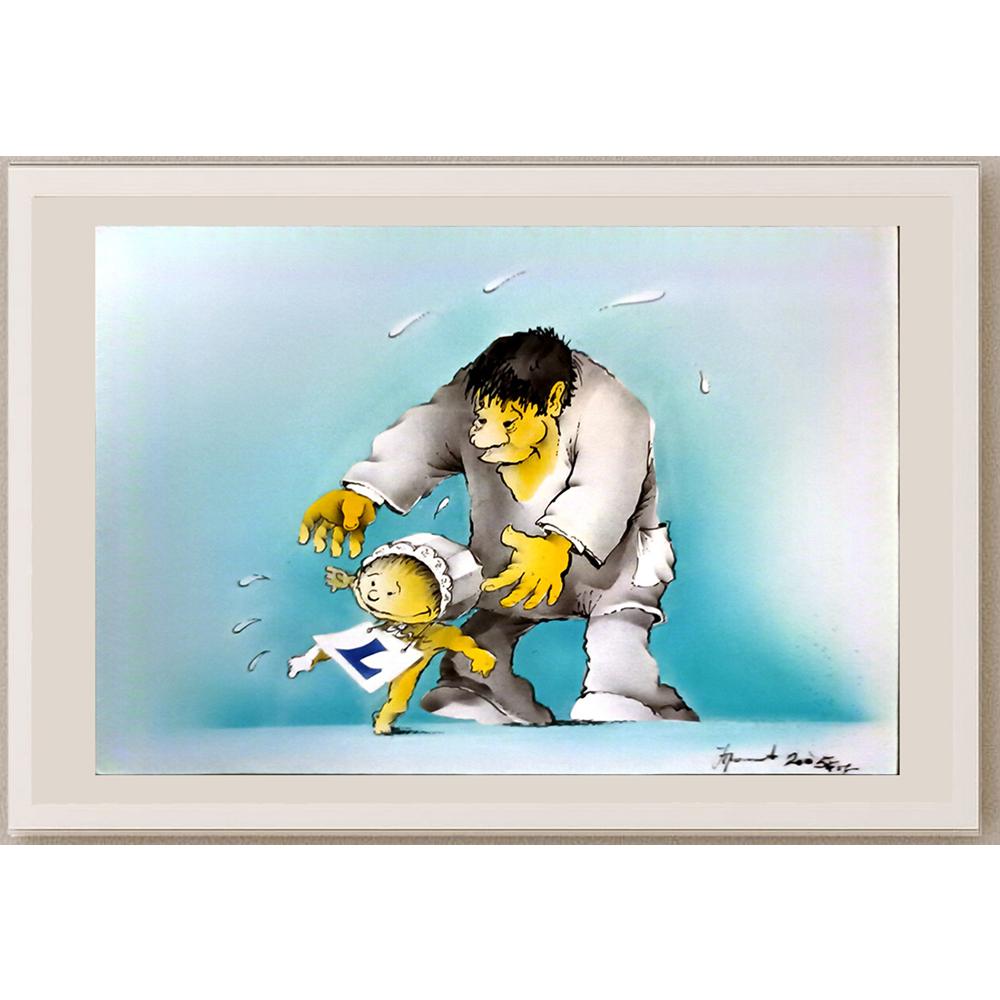 Jovan Prokopljevic 29x21cm Orijinal Karikatür BOD06103