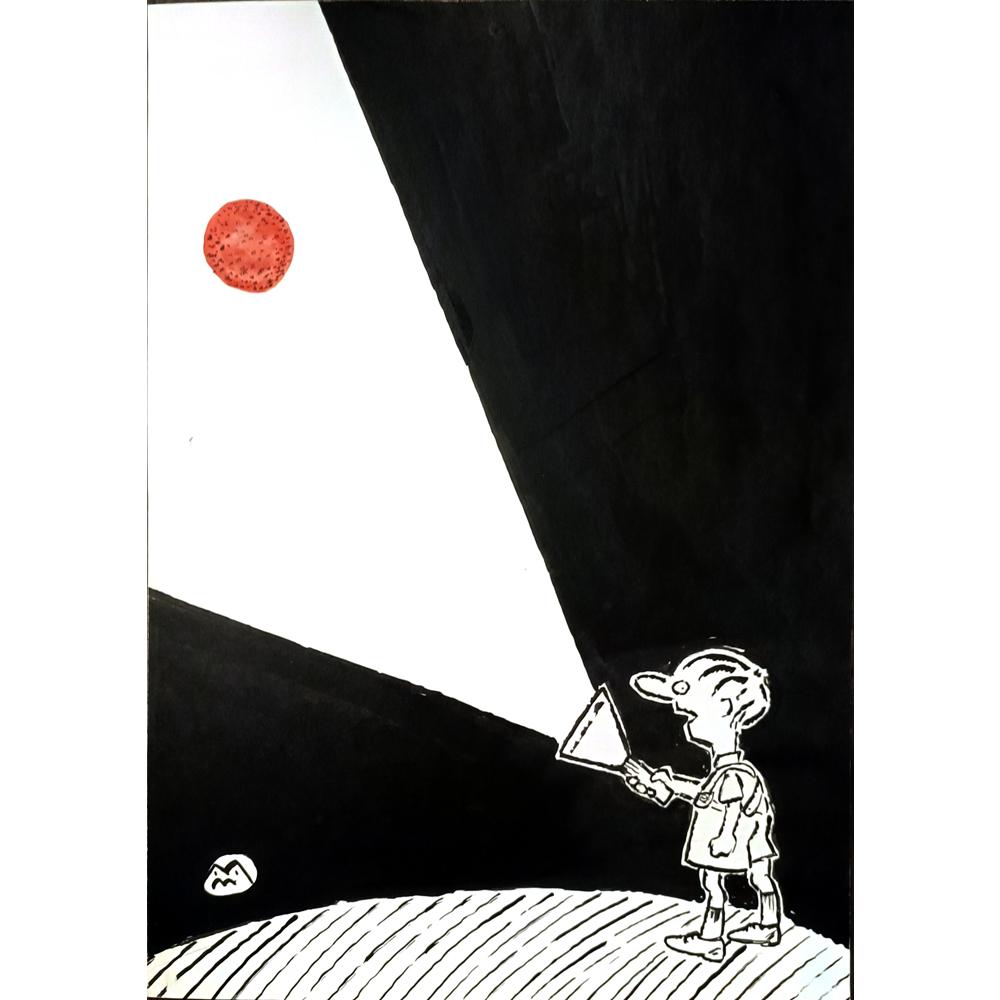 Mileta Miloradovic 29x21cm Orijinal Karikatür BOD06107