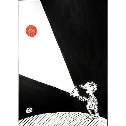 Mileta Miloradovic 29x21cm Orijinal Karikatür BOD06107