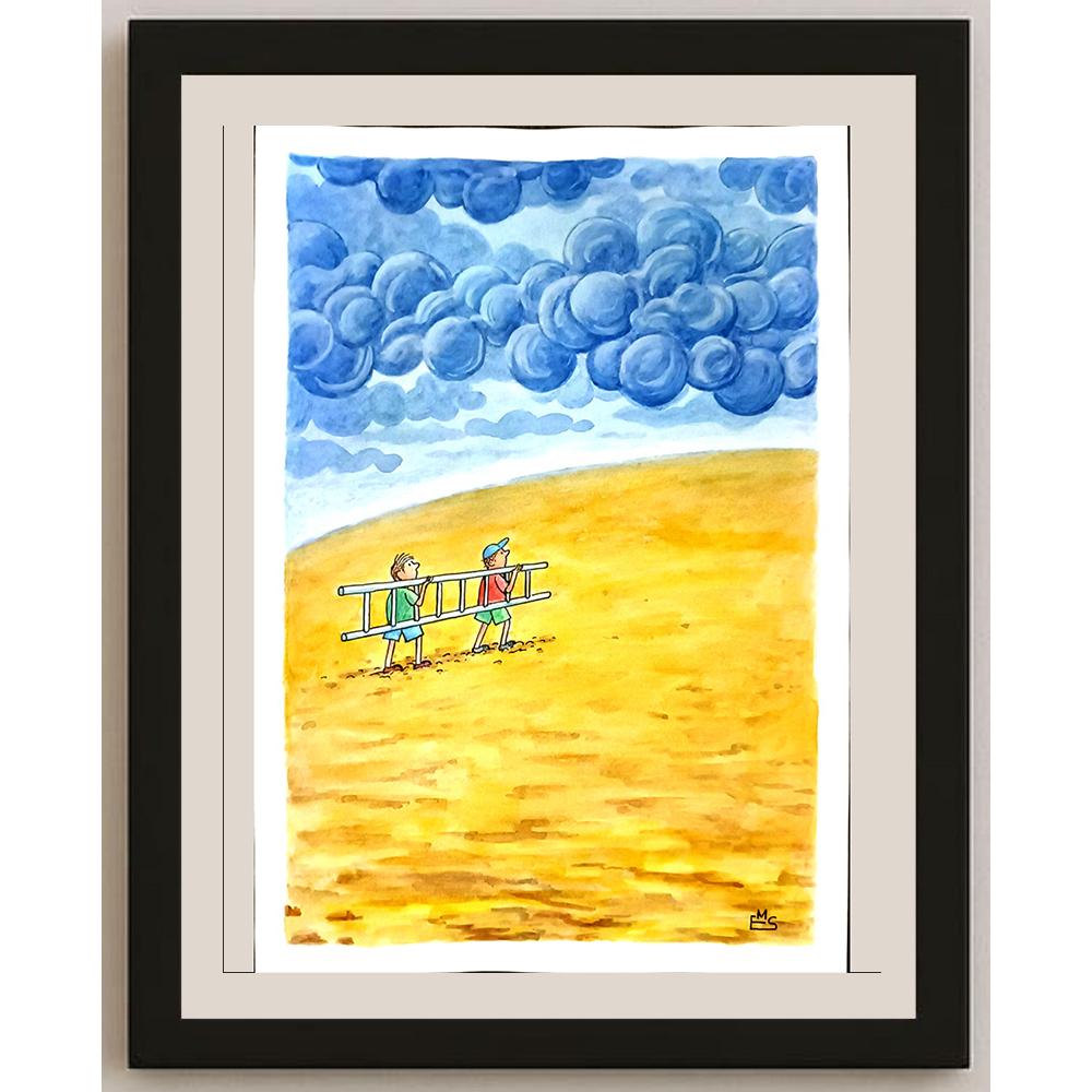 Eshonkulov Makhmudjon 29x21cm Orijinal Karikatür BOD06108