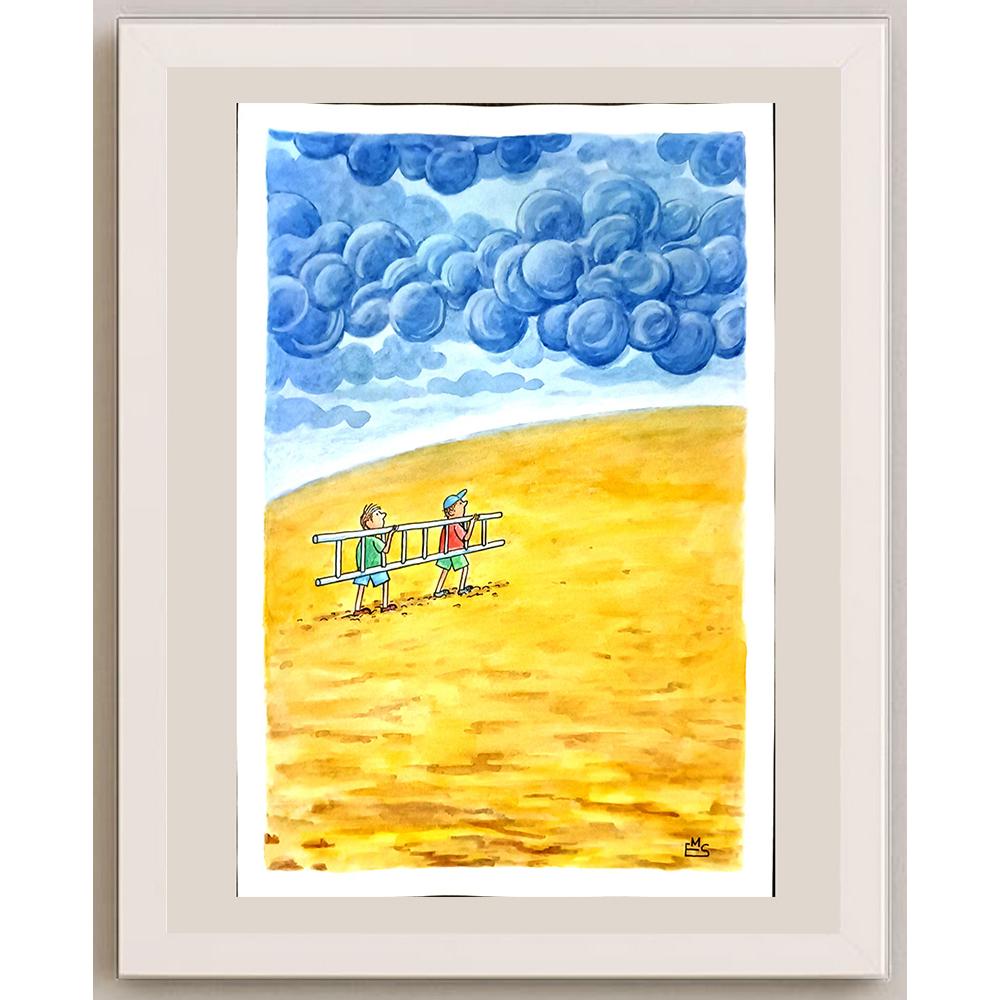 Eshonkulov Makhmudjon 29x21cm Orijinal Karikatür BOD06108