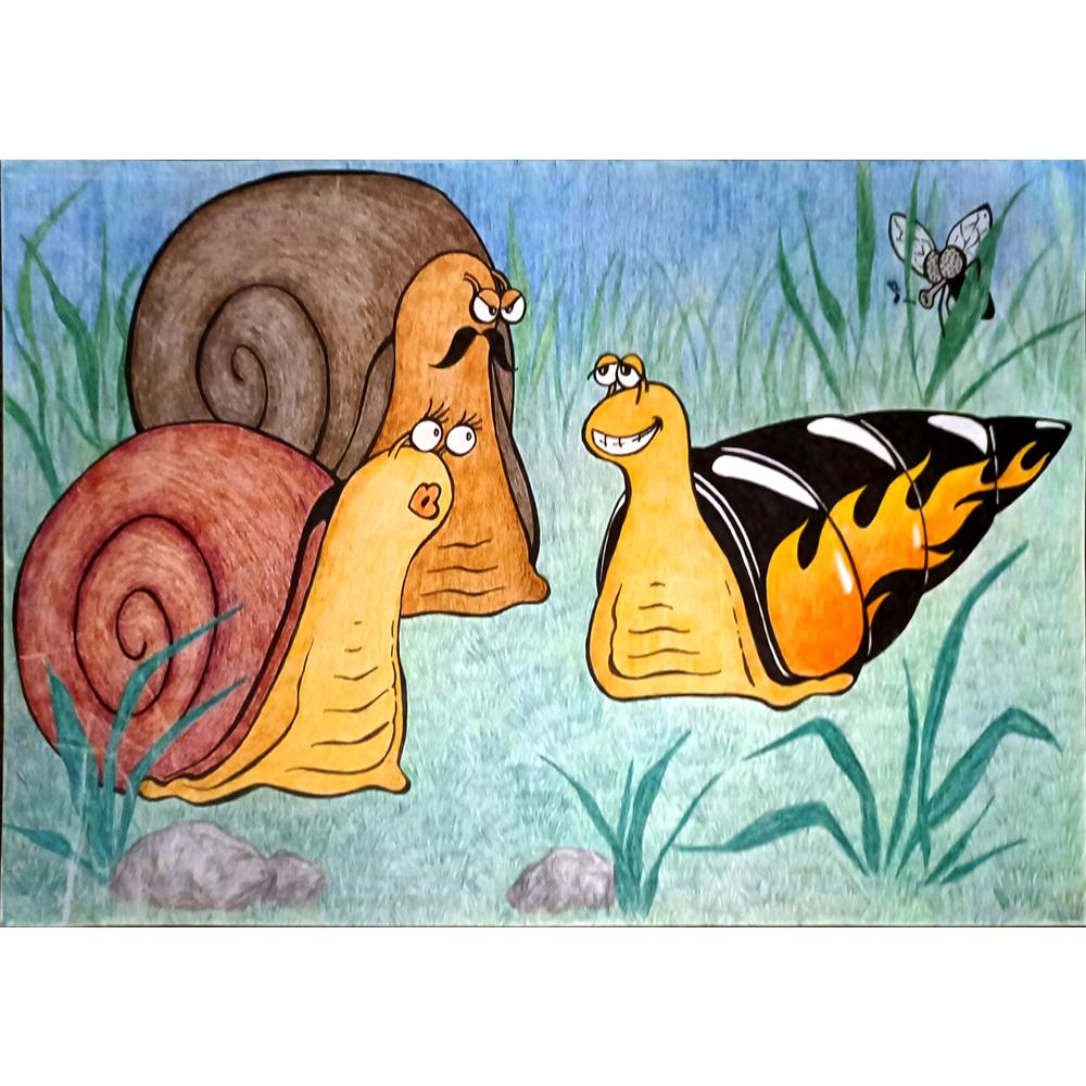Mari Hakkarainen 29x21cm Orijinal Karikatür BOD06113