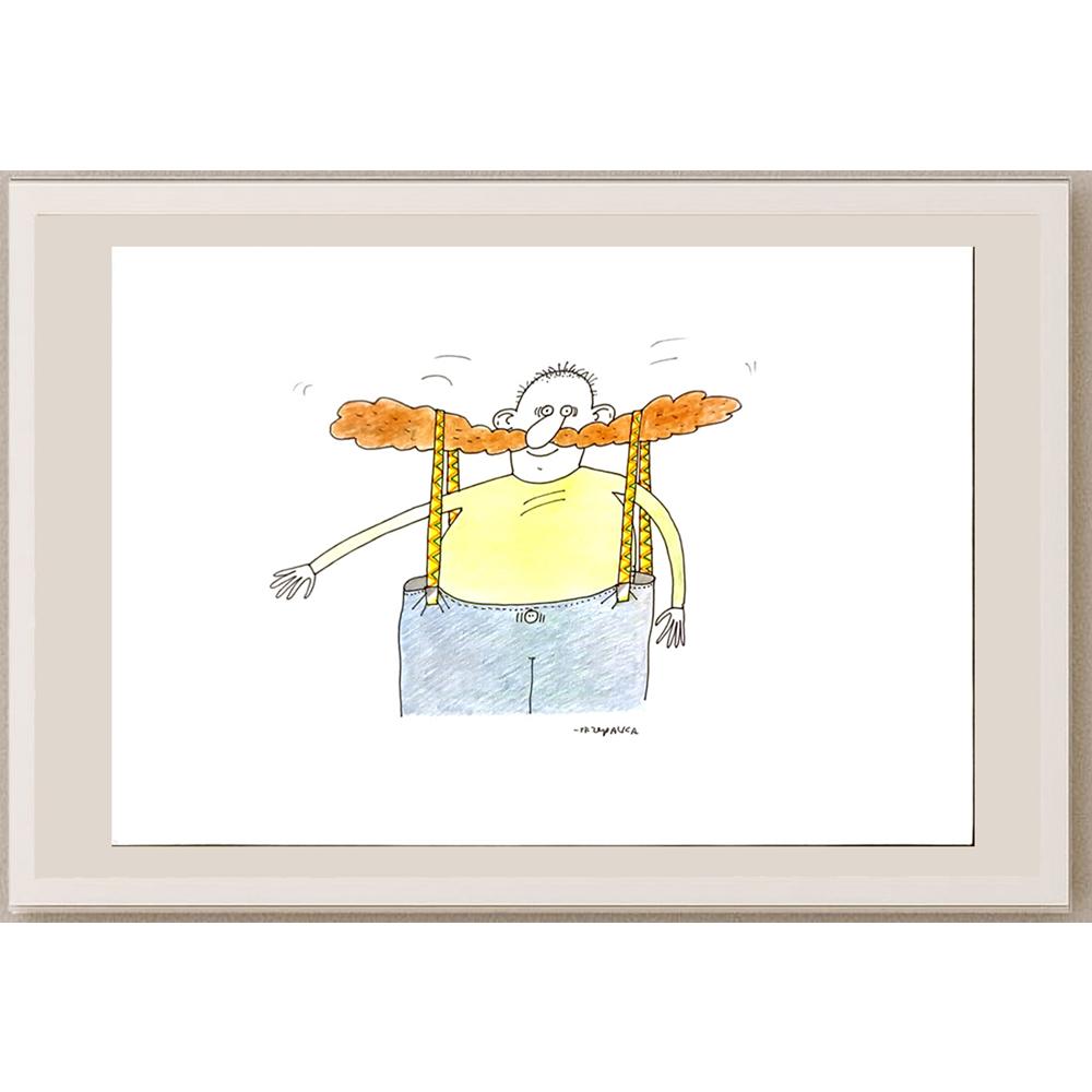 Maciej Trzepakka 29x21cm Orijinal Karikatür BOD06117