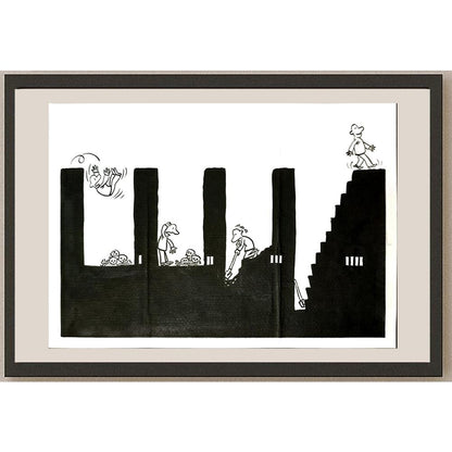 Li Jingshan 29x21cm Orijinal Karikatür BOD06120