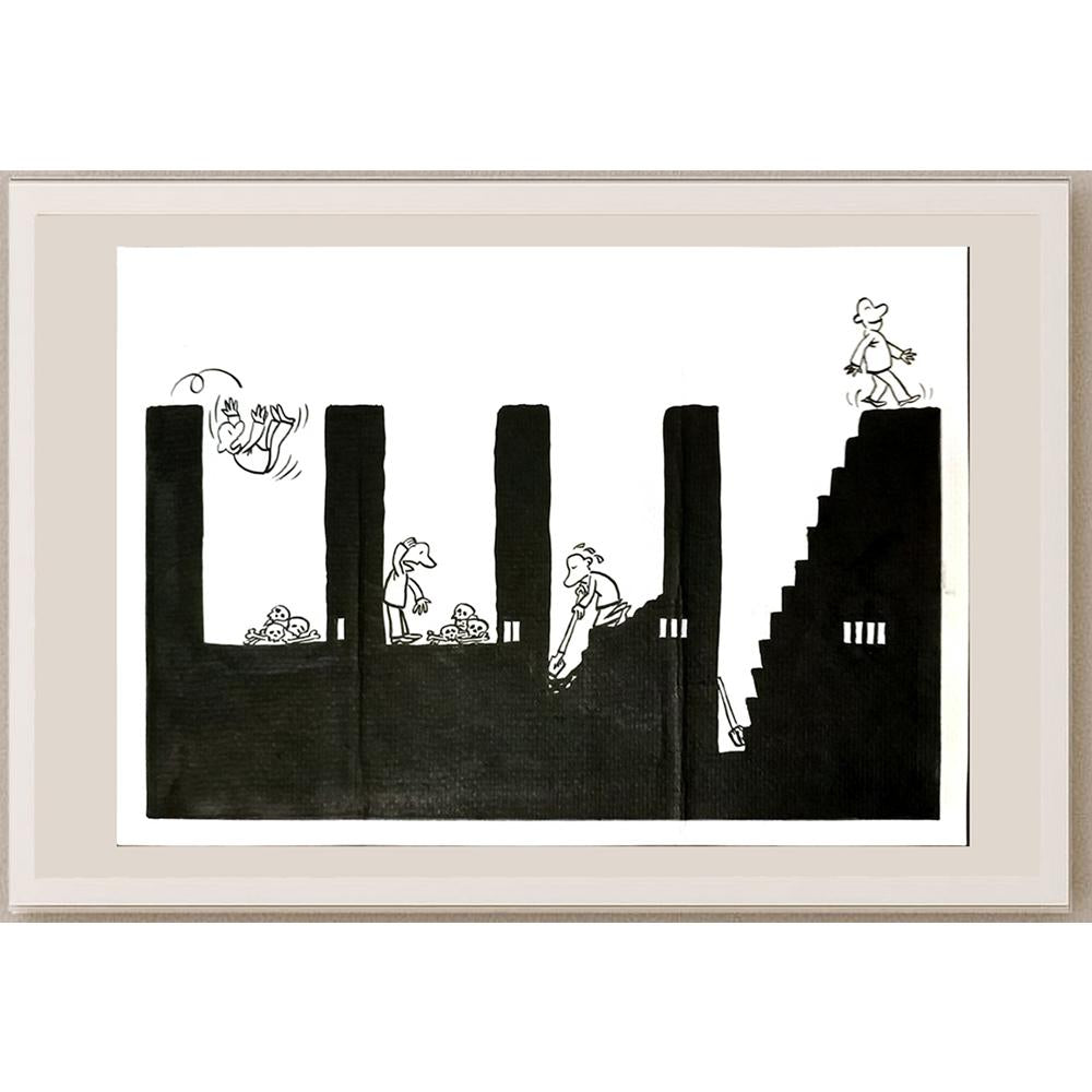 Li Jingshan 29x21cm Orijinal Karikatür BOD06120