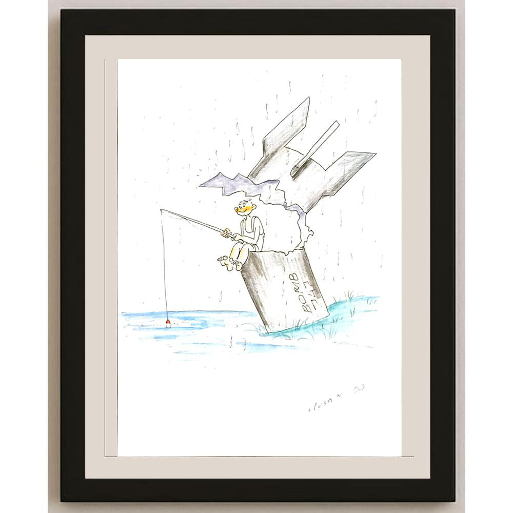 Husan Sodiqov 29x21cm Orijinal Karikatür BOD06122