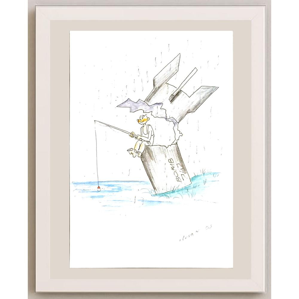 Husan Sodiqov 29x21cm Orijinal Karikatür BOD06122