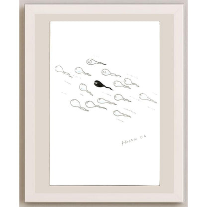 Husan Sodiqov 29x21cm Orijinal Karikatür BOD06123