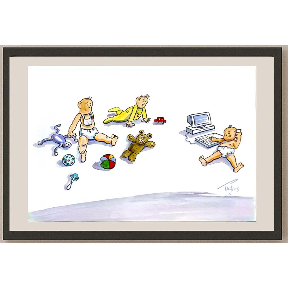 Bossens Philippe 29x21cm Orijinal Karikatür BOD06124