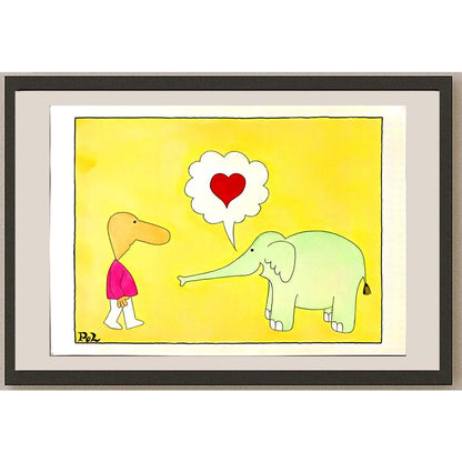 Louis Postruzin 29x21cm Orijinal Karikatür BOD06126