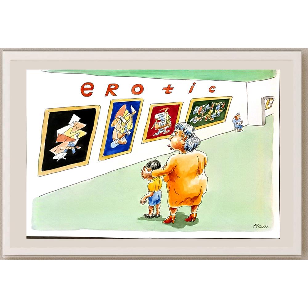 Romanov Vladimir 29x21cm Orijinal Karikatür BOD06128