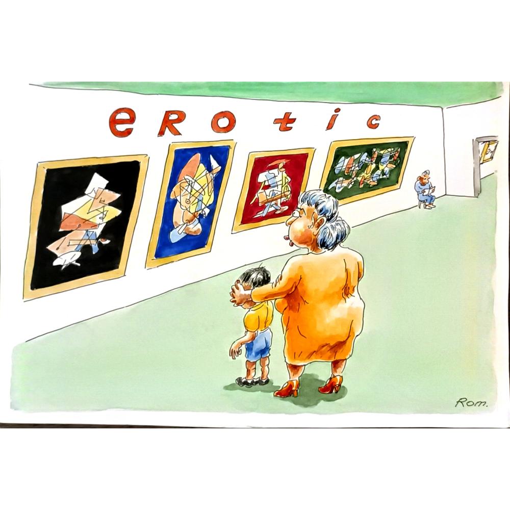 Romanov Vladimir 29x21cm Orijinal Karikatür BOD06128