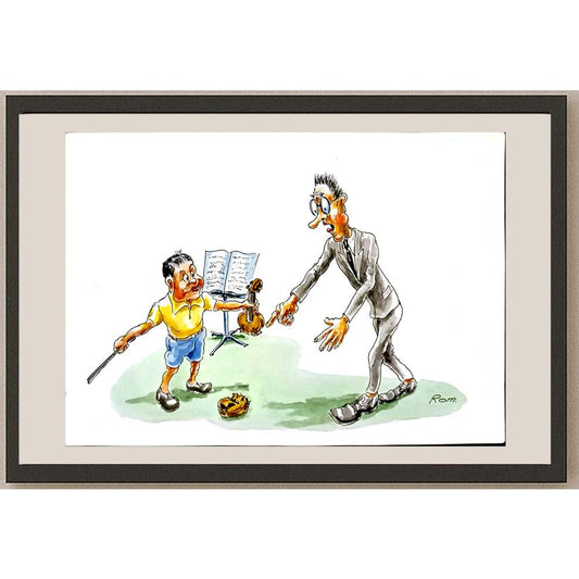 Romanov Vladimir 29x21cm Orijinal Karikatür BOD06129