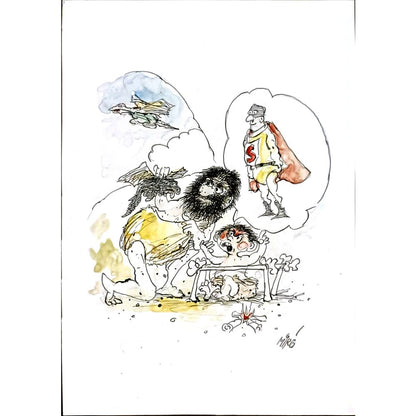 Georgijevski Miroslav 29x21cm Orijinal Karikatür BOD06131