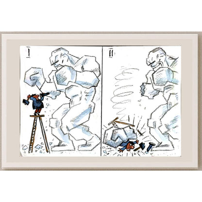 Travia Victor 29x21cm Orijinal Karikatür BOD06136