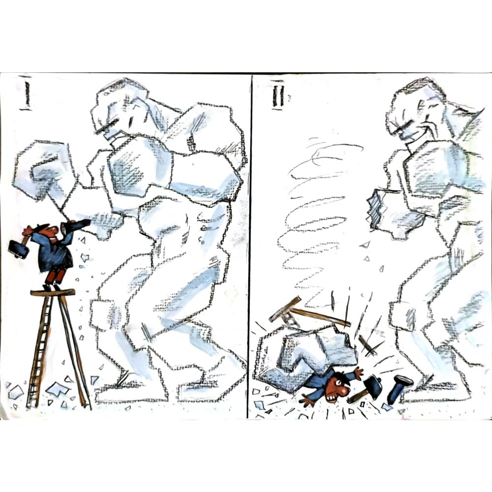 Travia Victor 29x21cm Orijinal Karikatür BOD06136