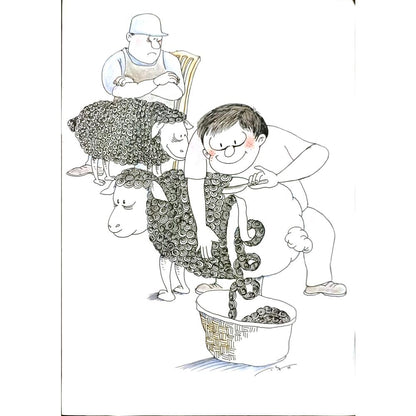 Chen Gang 29x21cm Orijinal Karikatür BOD06137