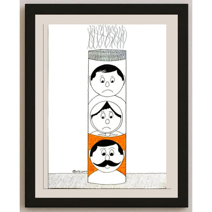 Mostafa Hossein Nia 29x21cm Orijinal Karikatür BOD06142