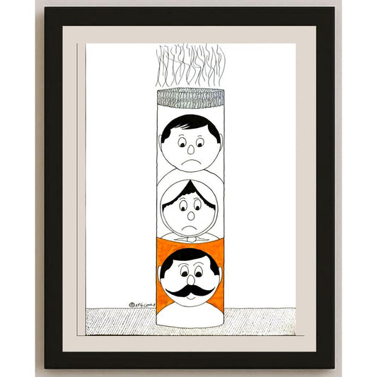 Mostafa Hossein Nia 29x21cm Orijinal Karikatür BOD06142
