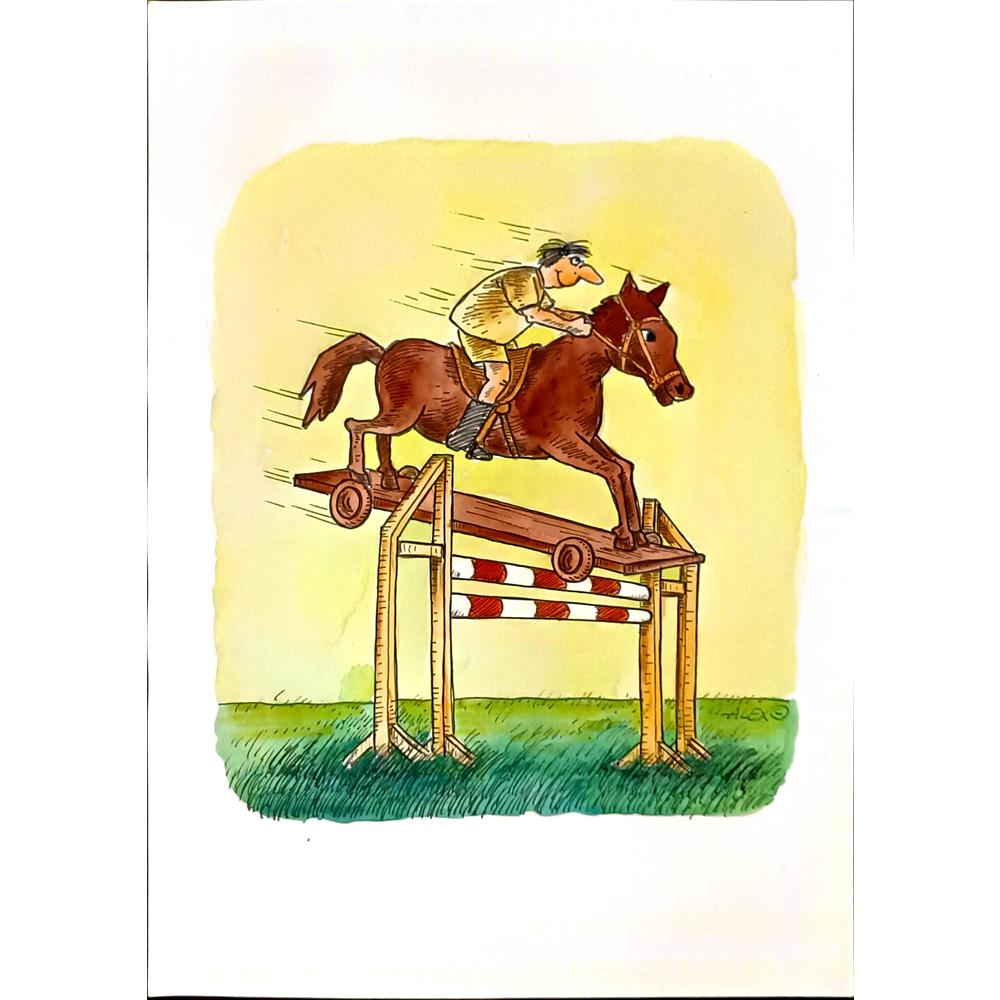 Aurel Stefan Alexandrescu 29x21cm Orijinal Karikatür BOD06146