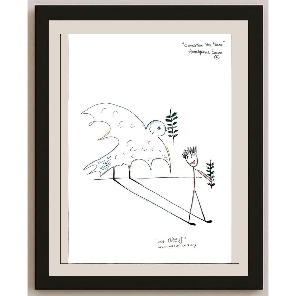 Raquel Orzuj 29x21cm Orijinal Karikatür BOD06147