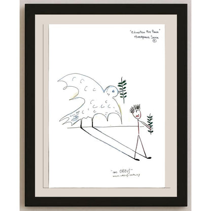 Raquel Orzuj 29x21cm Orijinal Karikatür BOD06147