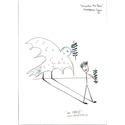 Raquel Orzuj 29x21cm Orijinal Karikatür BOD06147