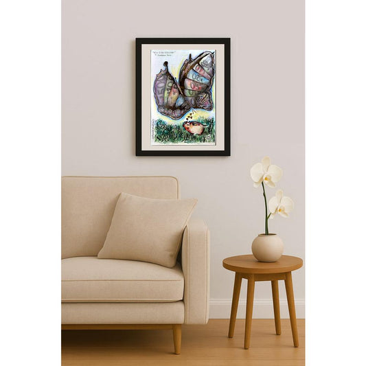 Raquel Orzuj 29x21cm Orijinal Karikatür BOD06148