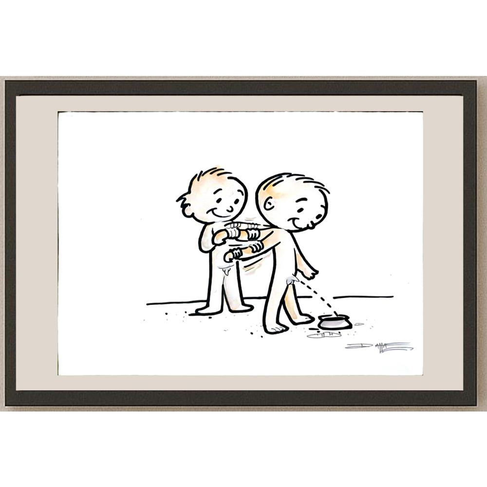 Dattatreya Chiluveru 29x21cm Orijinal Karikatür BOD06152