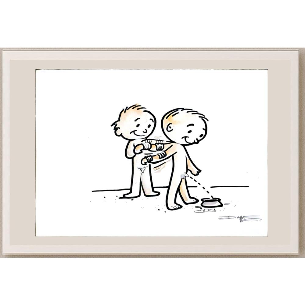 Dattatreya Chiluveru 29x21cm Orijinal Karikatür BOD06152