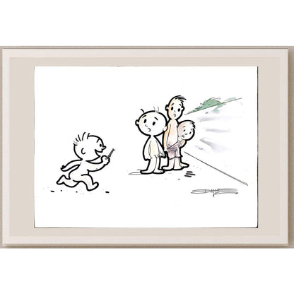 Dattatreya Chiluveru 29x21cm Orijinal Karikatür BOD06153