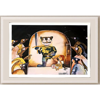 Shanghai 29x21cm Orijinal Karikatür BOD06155