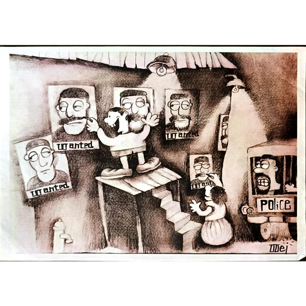 Shanghai 29x21cm Orijinal Karikatür BOD06156