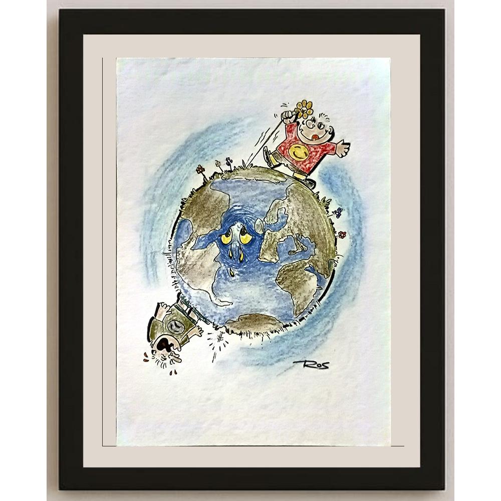 Mario Rosanda 29x21cm Orijinal Karikatür BOD06160