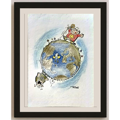 Mario Rosanda 29x21cm Orijinal Karikatür BOD06160