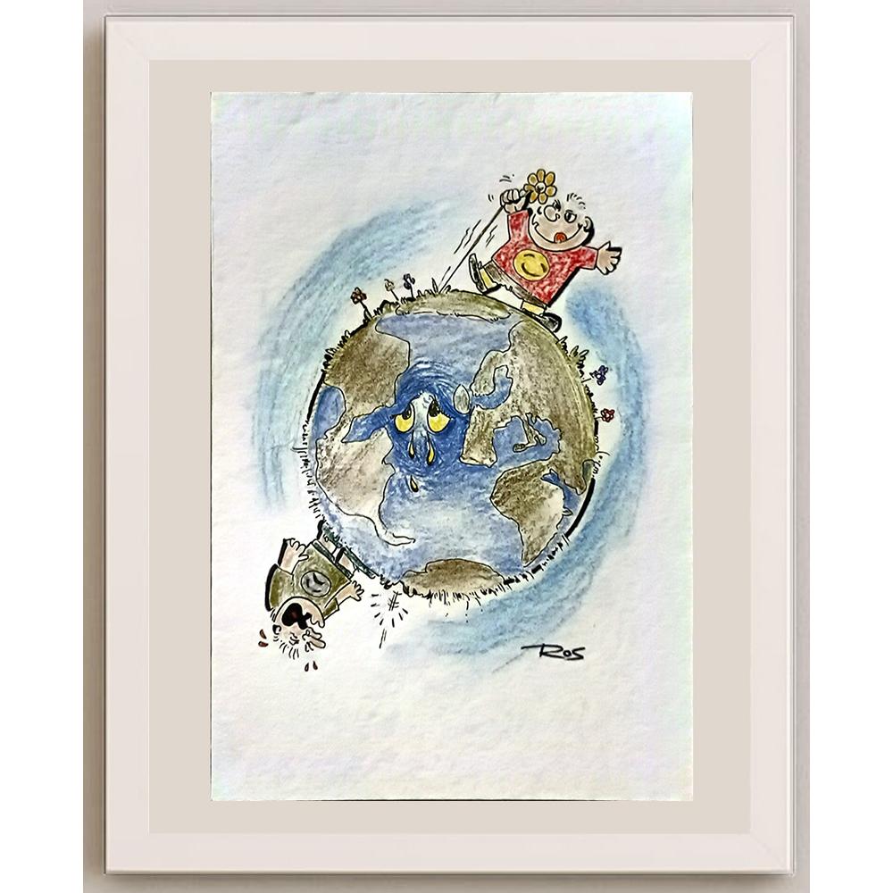 Mario Rosanda 29x21cm Orijinal Karikatür BOD06160