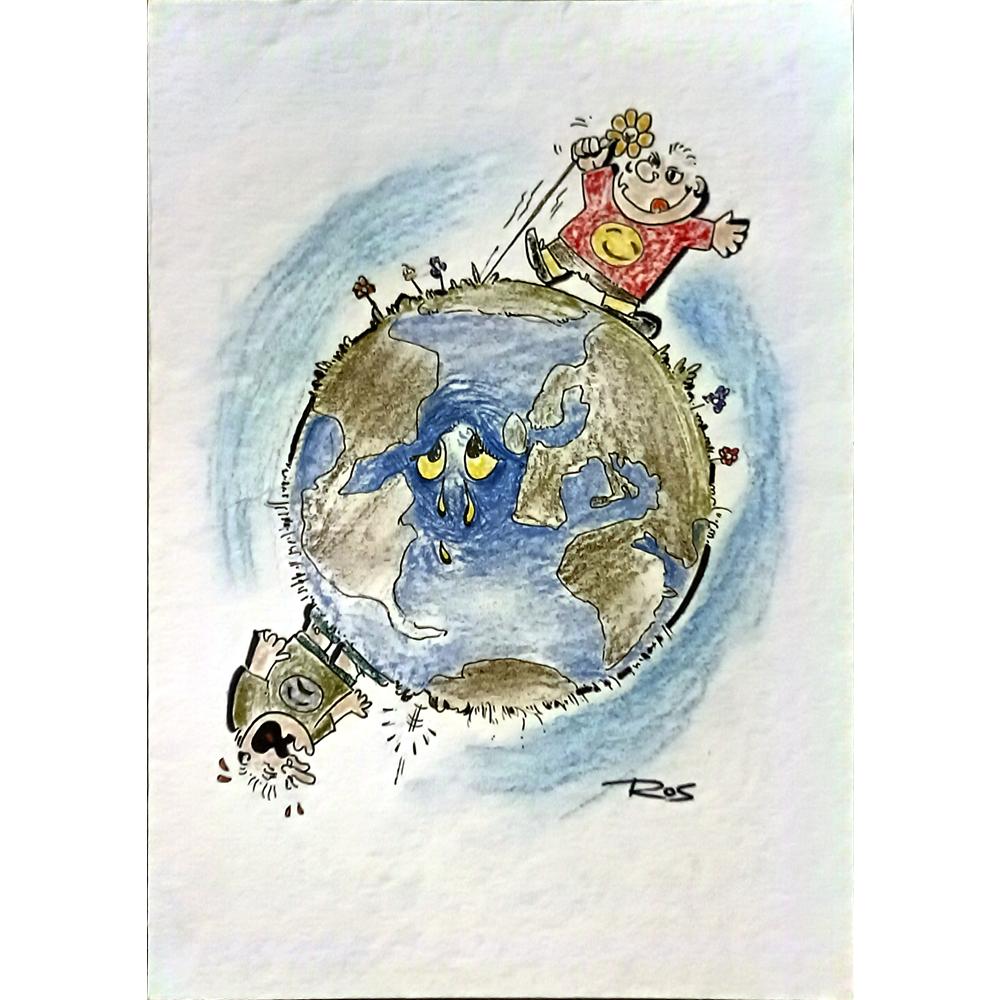 Mario Rosanda 29x21cm Orijinal Karikatür BOD06160