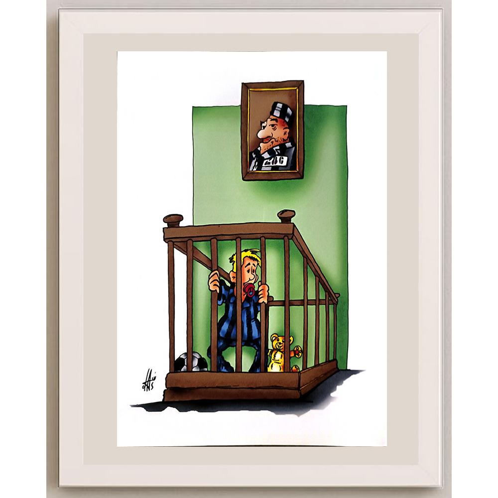 Nikola Otas 29x21cm Orijinal Karikatür BOD06162