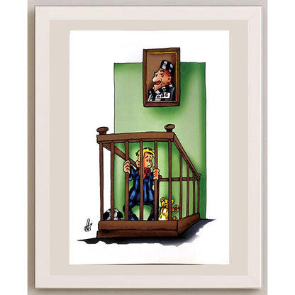 Nikola Otas 29x21cm Orijinal Karikatür BOD06162