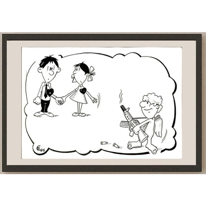 Sergey Birkle 29x21cm Orijinal Karikatür BOD06170