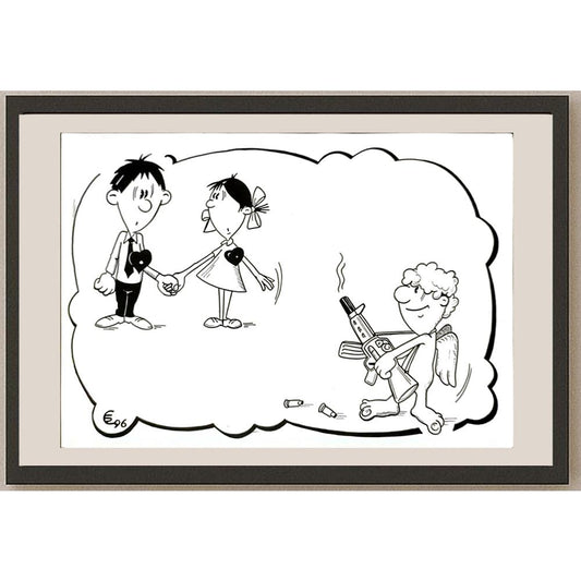 Sergey Birkle 29x21cm Orijinal Karikatür BOD06170