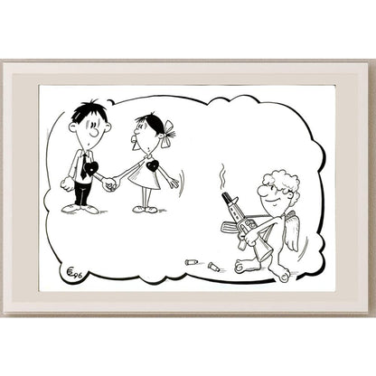 Sergey Birkle 29x21cm Orijinal Karikatür BOD06170
