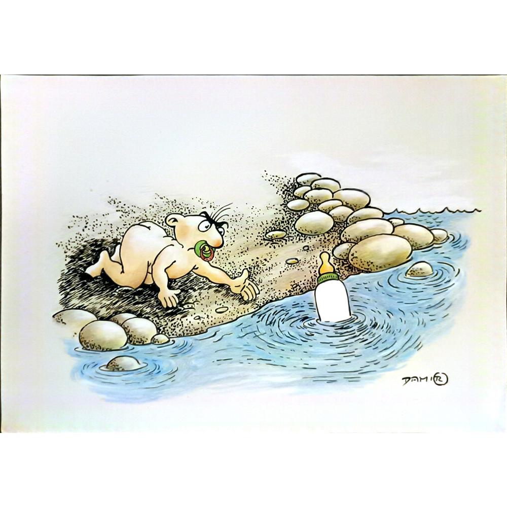 Damir Novak 29x21cm Orijinal Karikatür BOD06172