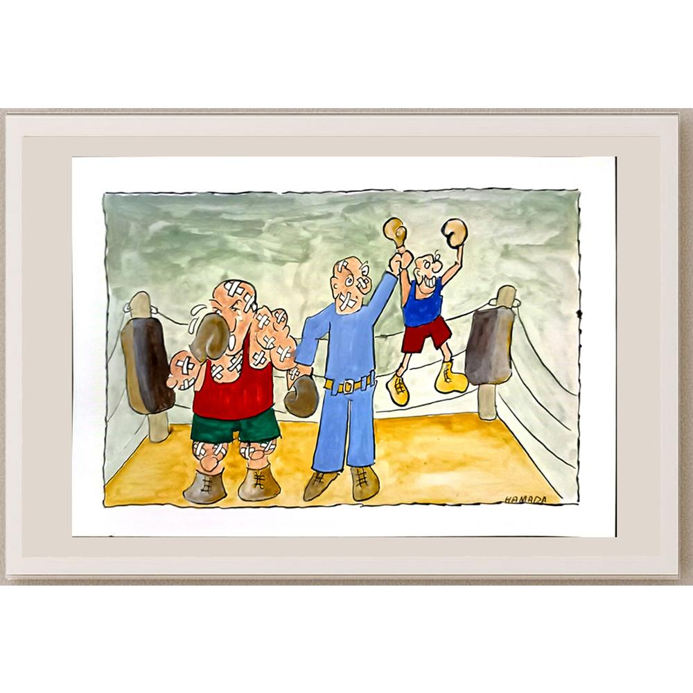 Mamdouh Hamada 29x21cm Orijinal Karikatür BOD06187