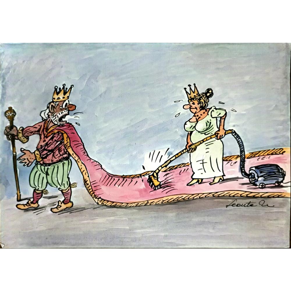 Leonte Nastase 29x21cm Orijinal Karikatür BOD06190