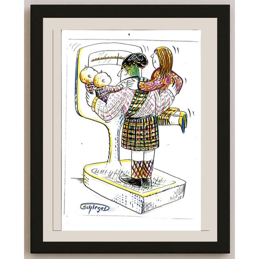 Wolfgang Schlegel 29x21cm Orijinal Karikatür BOD06194