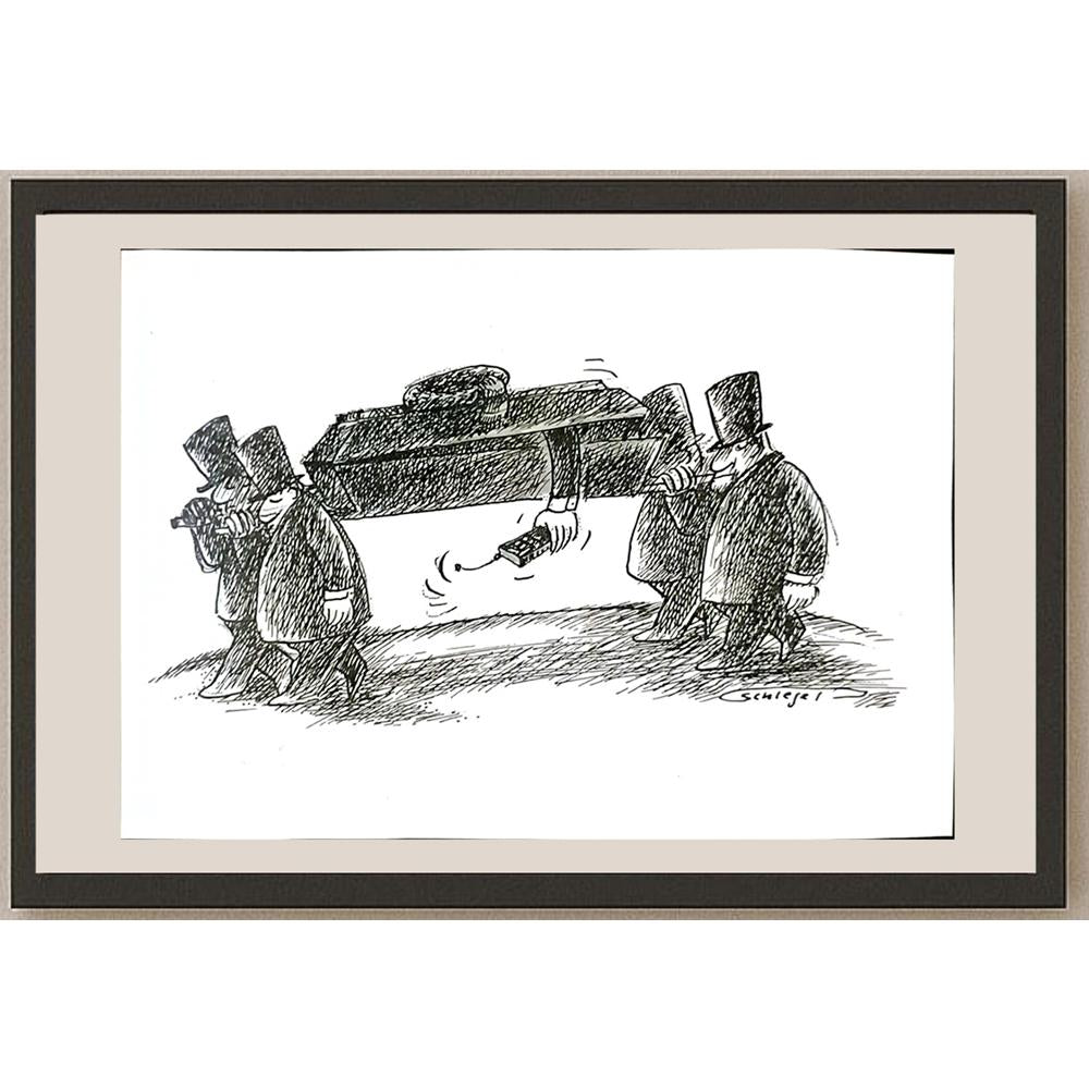 Wolfgang Schlegel 29x21cm Orijinal Karikatür BOD06196
