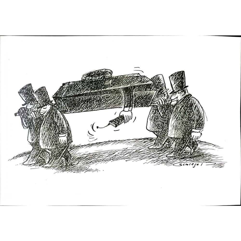 Wolfgang Schlegel 29x21cm Orijinal Karikatür BOD06196