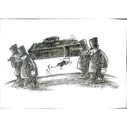 Wolfgang Schlegel 29x21cm Orijinal Karikatür BOD06196